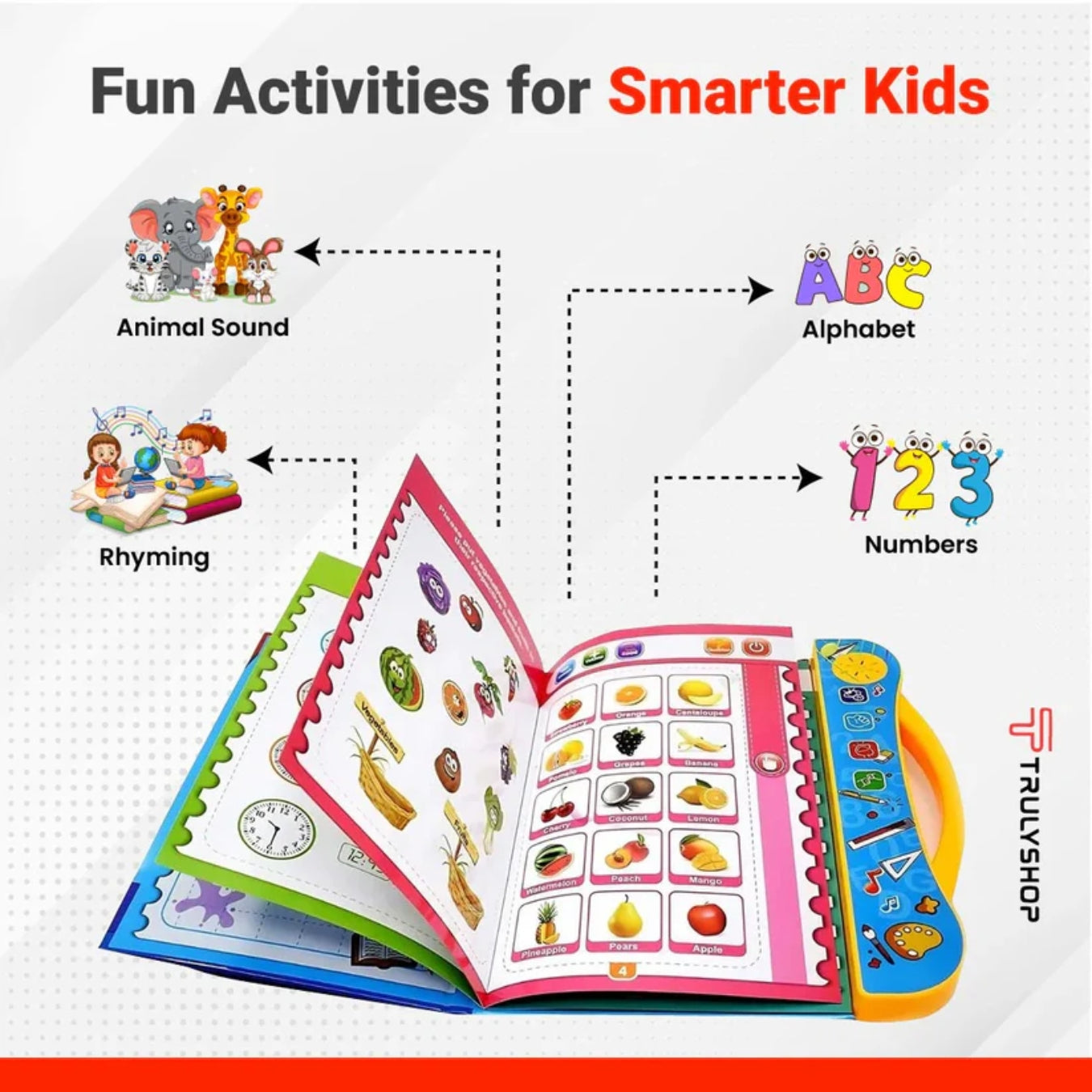 Kids Intelligence E-Book: English Letters, Words, Numbers & Shapes Learning Book for kids (6 months guarantee)